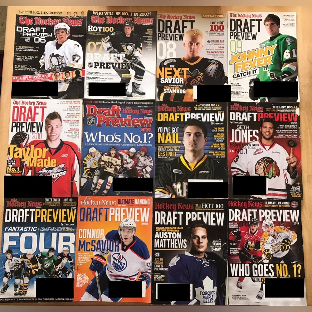 Lot 12 Hockey News Draft Preview Magazine 2006 - 2017